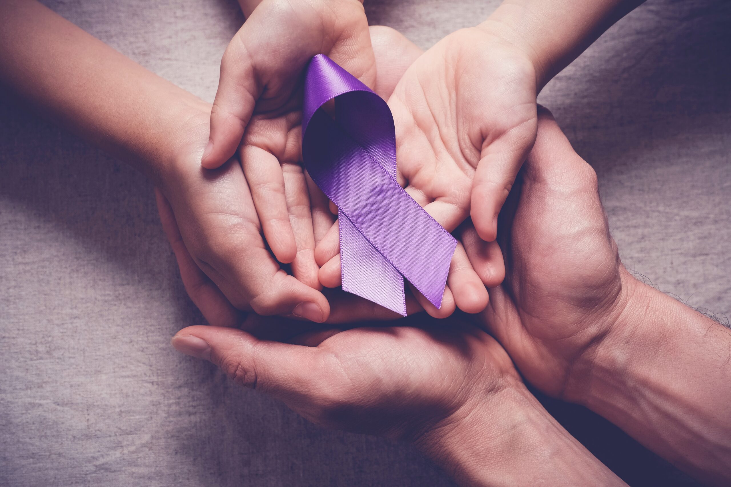 Domestic Violence & Violence 1 Ribbon and hands